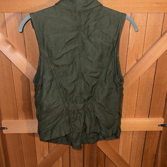 Lucky Brand Vest Dark Green Jacket Small - Picture 2 of 6